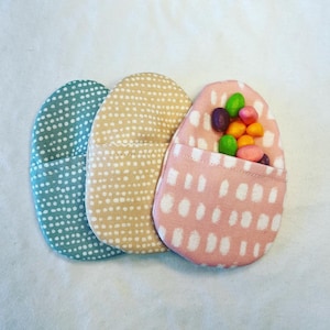 Fabric Easter Egg Bundle of Pastels 3, 6, 9 or 12- Plastic Free Reusable Handmade Pocket Easter Eggs for Baskets Hunt and - Cute Gift Wrap