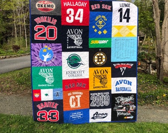 Custom T-Shirt Quilt: Handmade Keepsake Blanket