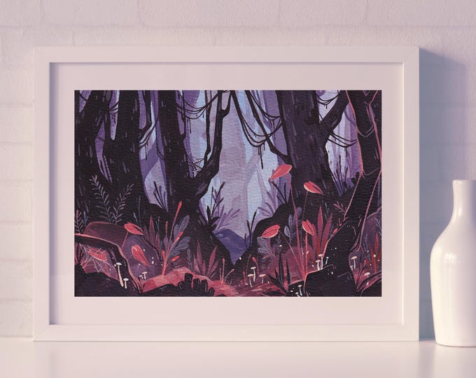 Featured listing image: Dark Woods Art Print 5x7