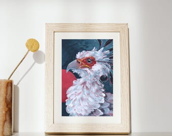 Secretary Bird Art Print 5x7