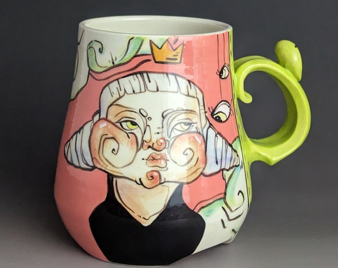 Featured listing image: 20oz Bright Queen Handmade Pottery Mug