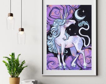 Bright Unicorn Art Print 5x7