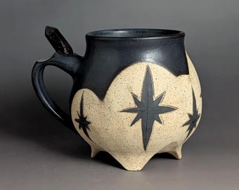 16oz Smoky Quartz Cauldron A Handmade Pottery Mug