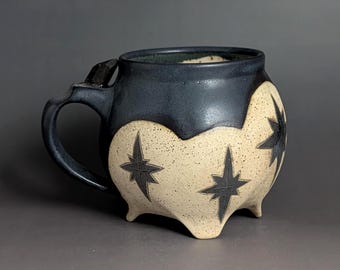 17oz Smoky Quartz Cauldron B Handmade Pottery Mug