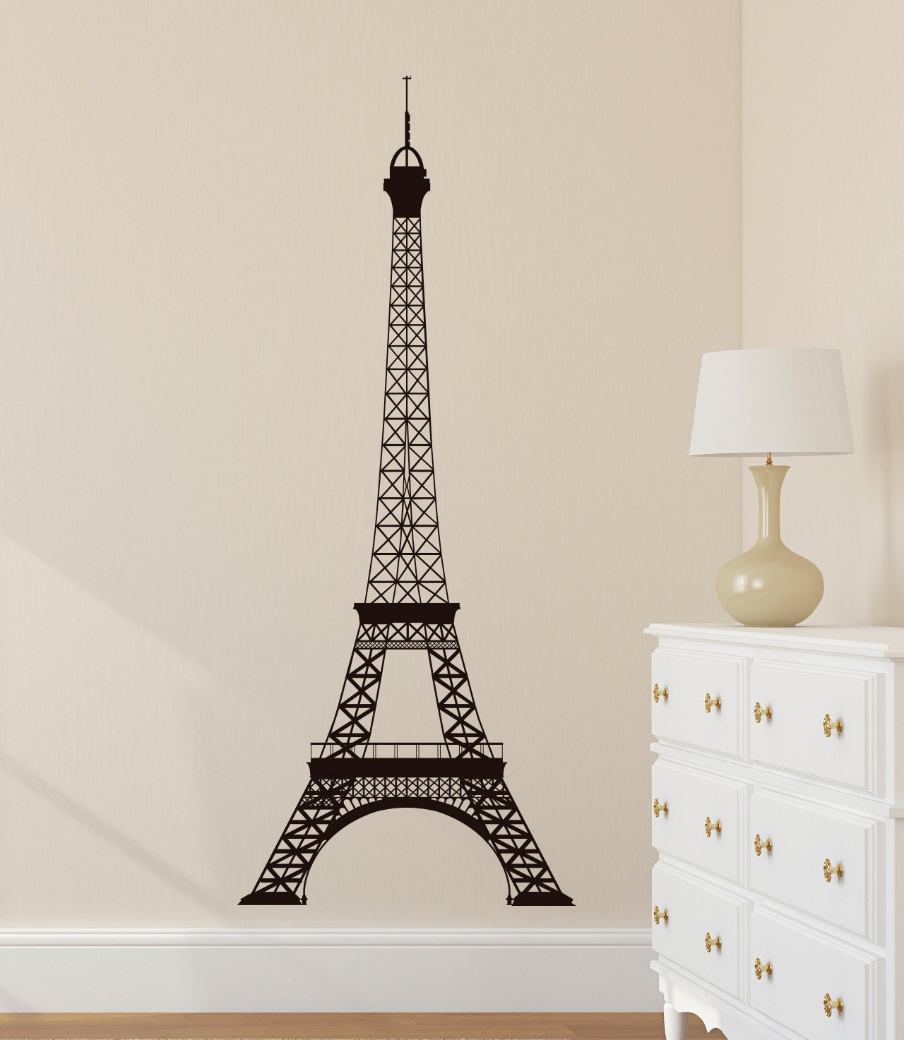 Eiffel Tower Wall Decal Paris Wall Decal Wall Decor La Tour Etsy