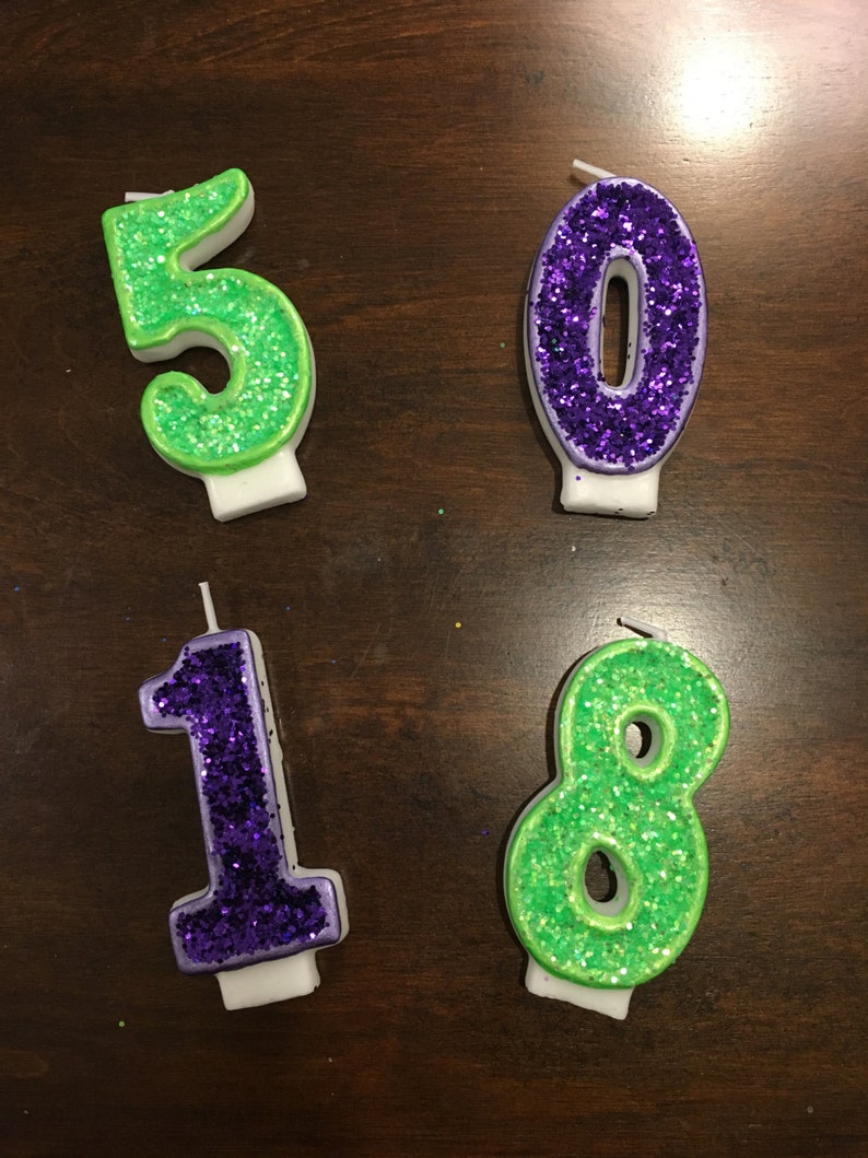 Glitter Birthday Candle Candle Sparkly Candle Pick your Etsy