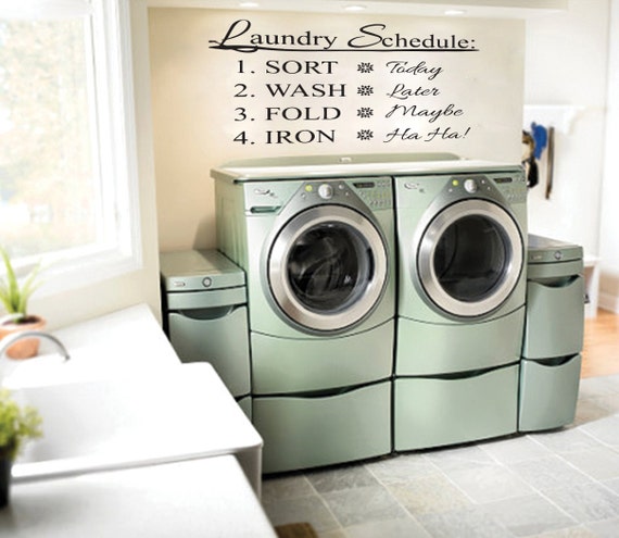 laundry vinyl wall decal laundry wall words laundry vinyl | etsy