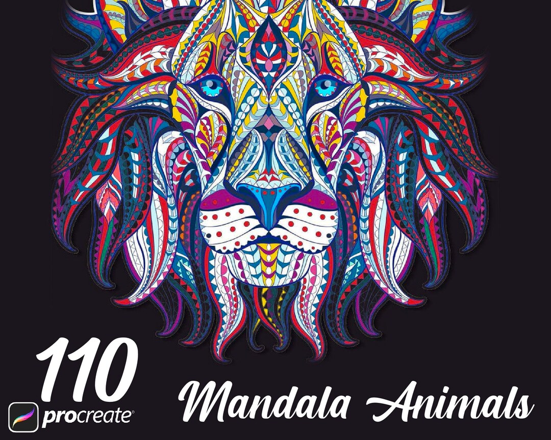 Mandala Animals Procreate Brush Set , Ornamental Tattoo Stamp Brushes ...