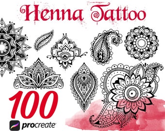 henna tattoo stencil etsy