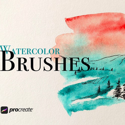 80 Watercolor Brushes for Procreate Watercolor Brush Set for Etsy