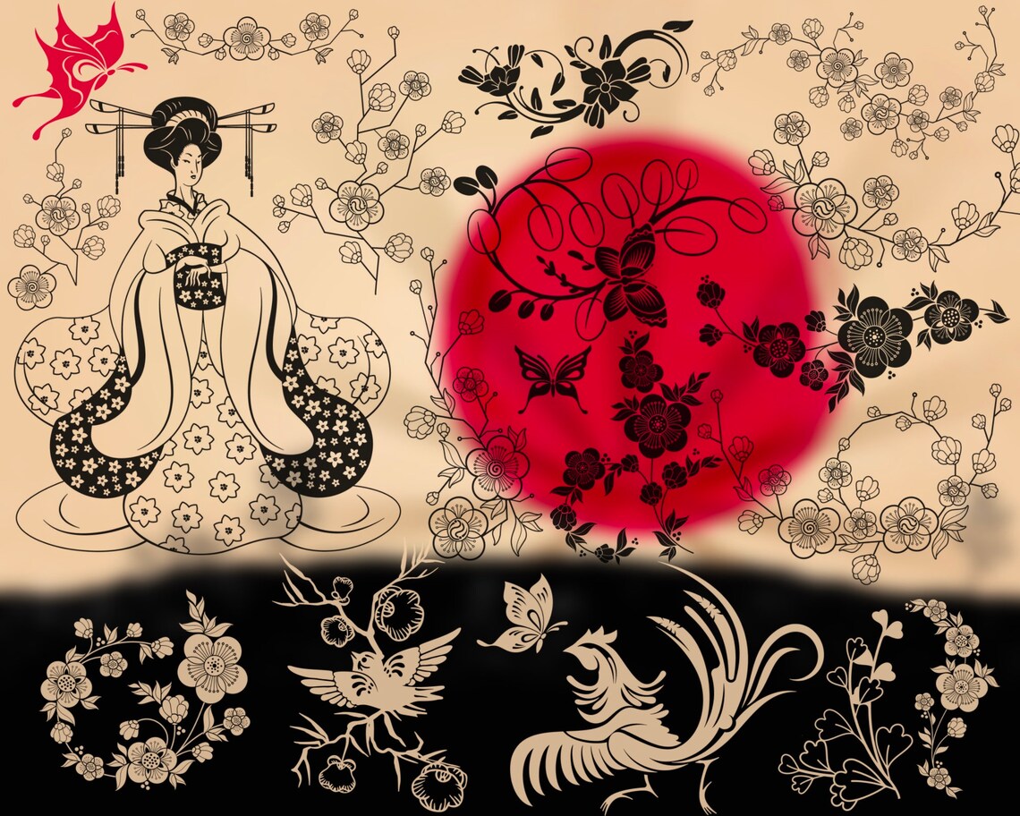 Procreate Japanese Tattoo Brushes Procreate Japan Geisha Etsy