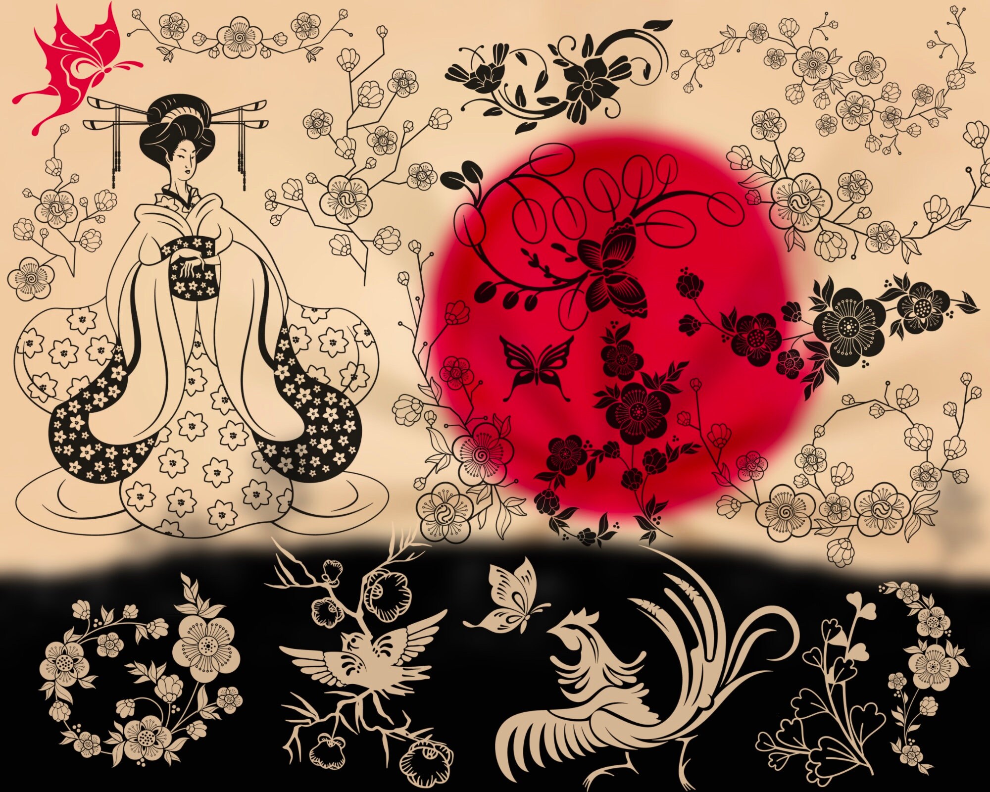 Procreate Japanese Tattoo Brushes Procreate Japan Geisha Etsy