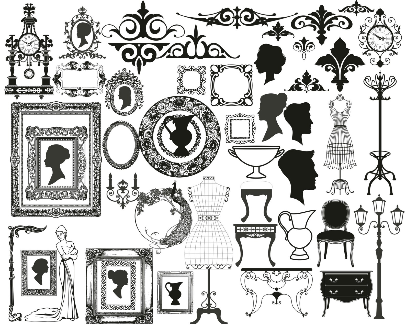 Procreate Furniture Stamps Procreate Vintage Decorating Etsy