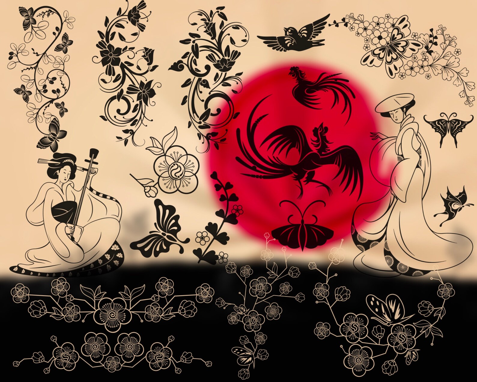 Procreate Japanese Tattoo Brushes Procreate Japan Geisha Etsy
