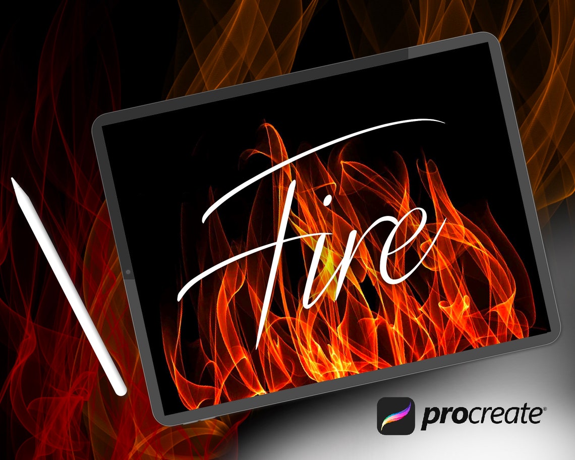 40 Fire Procreate Brushes procreate Smoke Brushes Procreate Etsy