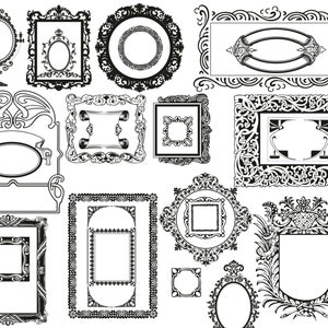 50 Procreate Frames Stamps, Procreate Mirror Frames Brushes, Antique ...