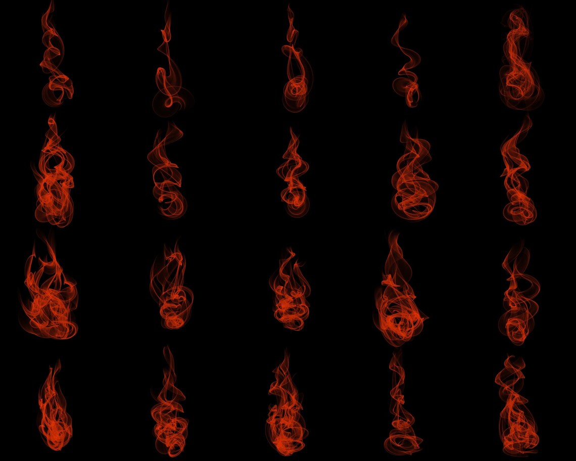 40 Fire Procreate Brushes procreate Smoke Brushes Procreate Etsy
