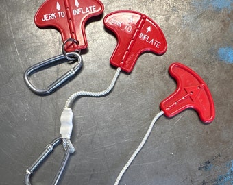 Key chain Life Jacket pull Jerk to Inflate