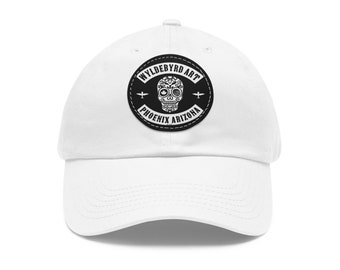 Wyldebyrd Sugar Skull Dad Hat with Leather Patch (Round)