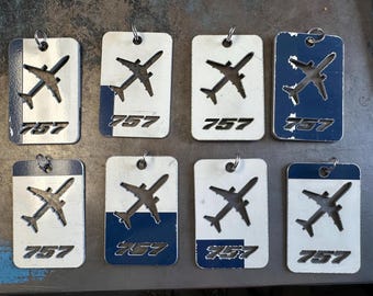 Authentic Delta Airlines First Boeing 757 fuselage luggage tag! N602DL