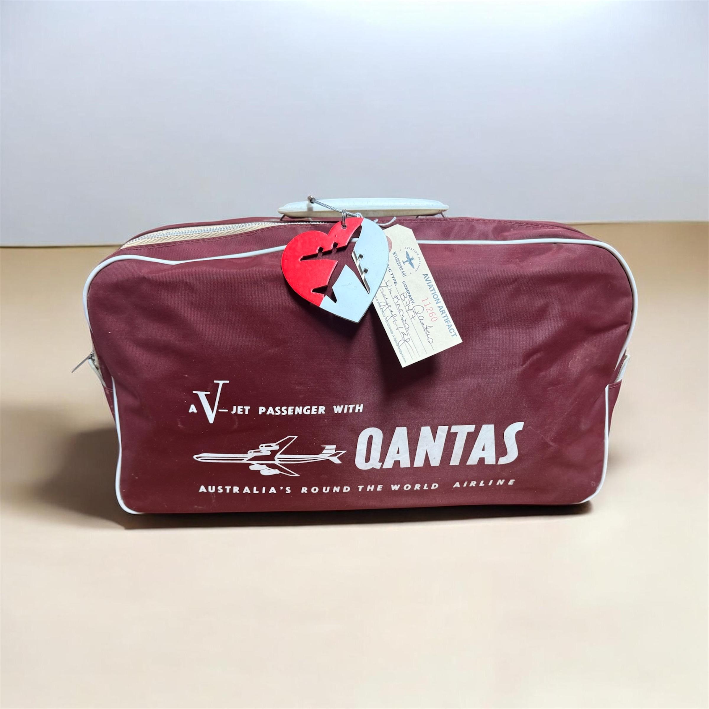 Vintage Qantas Bag - Etsy