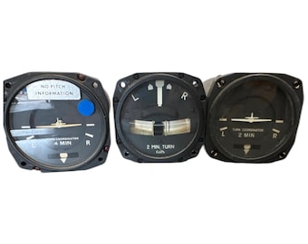 Retired Vintage Rate Of Turn indicator Aviation Cockpit instrument