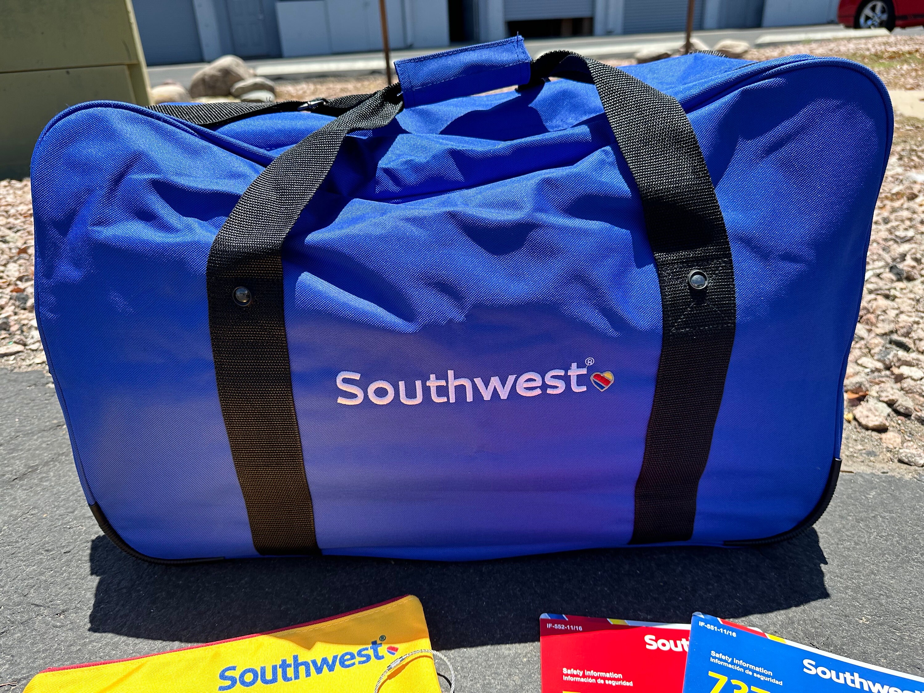 Brand New SWA Duffle Bag Bundle With 737 Skin Luggage Tag + More
