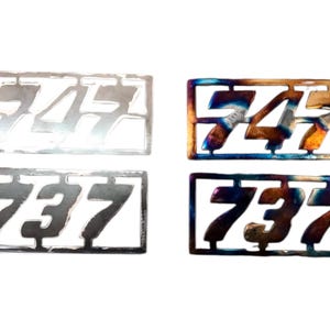 Decorative Steel 737 and 747 signs