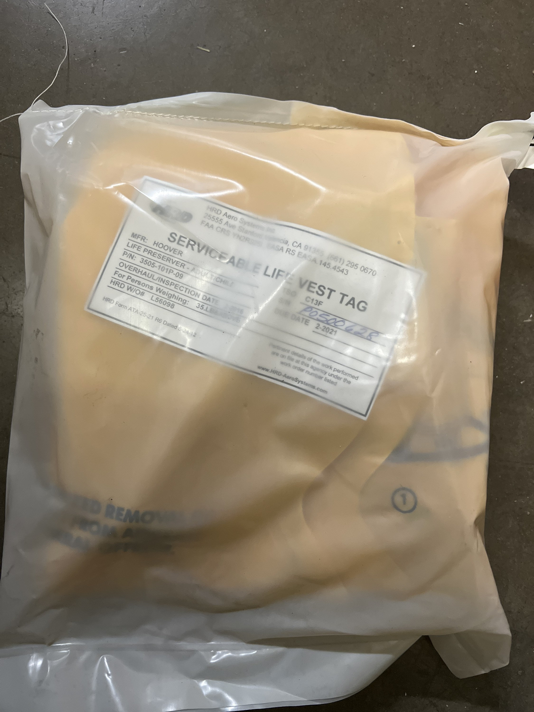 A Single Aircraft Life Jacket Unopened Etsy Australia