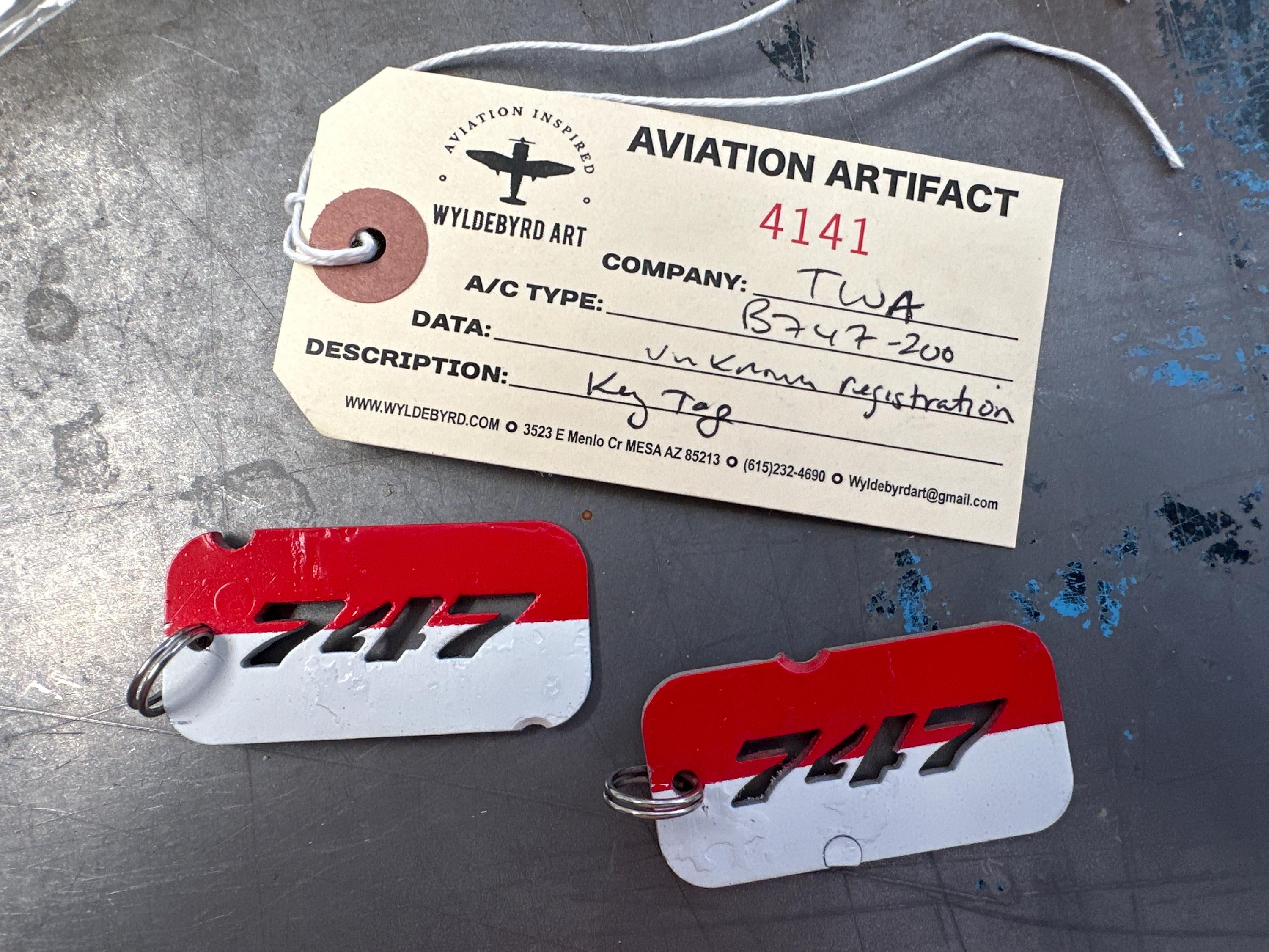 英国航空 BOAC B747 タグ キーホルダー 2枚セット TWA Boeing 747 Key Fobs - Etsy