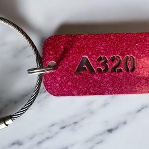 Pink A320 oder 737 Schlüsselanhänger