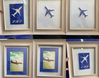 B737 aircraft skin cutouts. Perfect for wall art or mobiles.