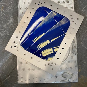 Aluminum 11 x 14 Boeing window inspired Picture Frame (Matte)