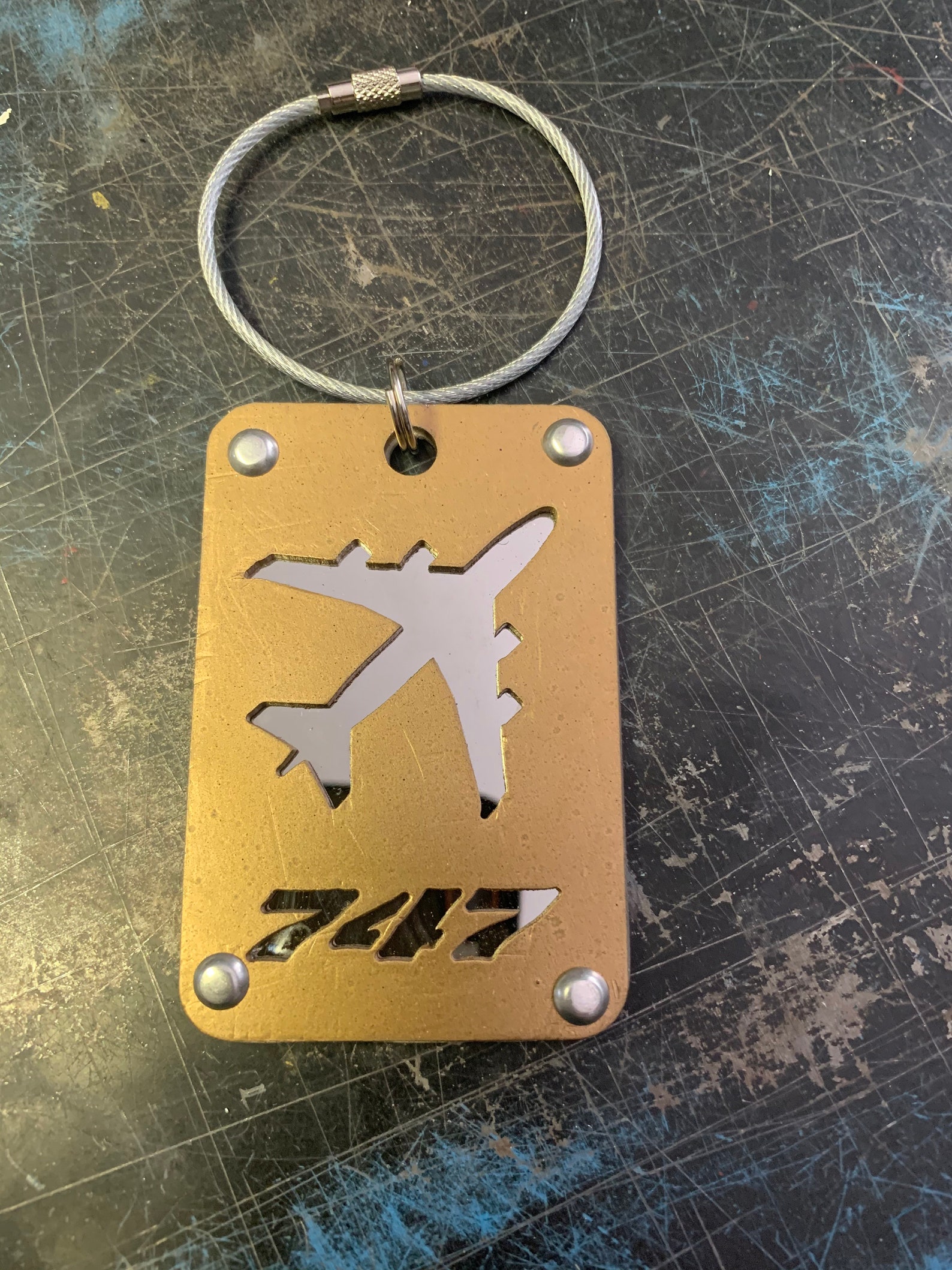 United Airlines B747 Luggage Tag Etsy