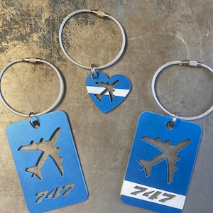 B747 Pan Am Blue Luggage Tag  - Boeing 747 - Aviation History!