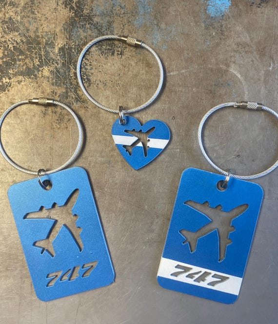 B747 Pan Am Blue Luggage Tag - Boeing 747 - Aviation History! - Etsy