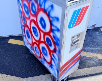 Retired Full Sized Atlas Standard Galley Cart - Custom Painted UAL inspired