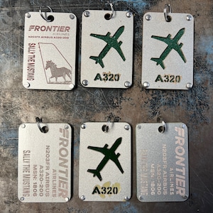 Frontier Airlines Airbus A320 luggage tag
