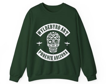 Wyldebyrd Art Sugar Skull Unisex Heavy Blend™ Crewneck Sweatshirt