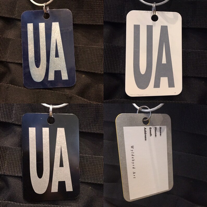 UA Luggage Tag united Airlines Etsy