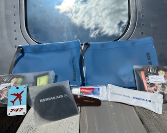 Korean Air Amenity Kits and 747 Skin Luggage Tags - Etsy