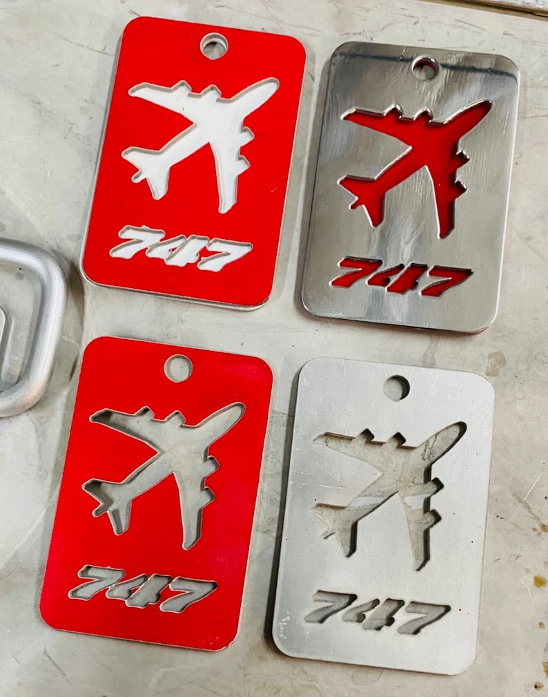 Former Qantas Boeing 747400 VHOJM luggage tags. Etsy
