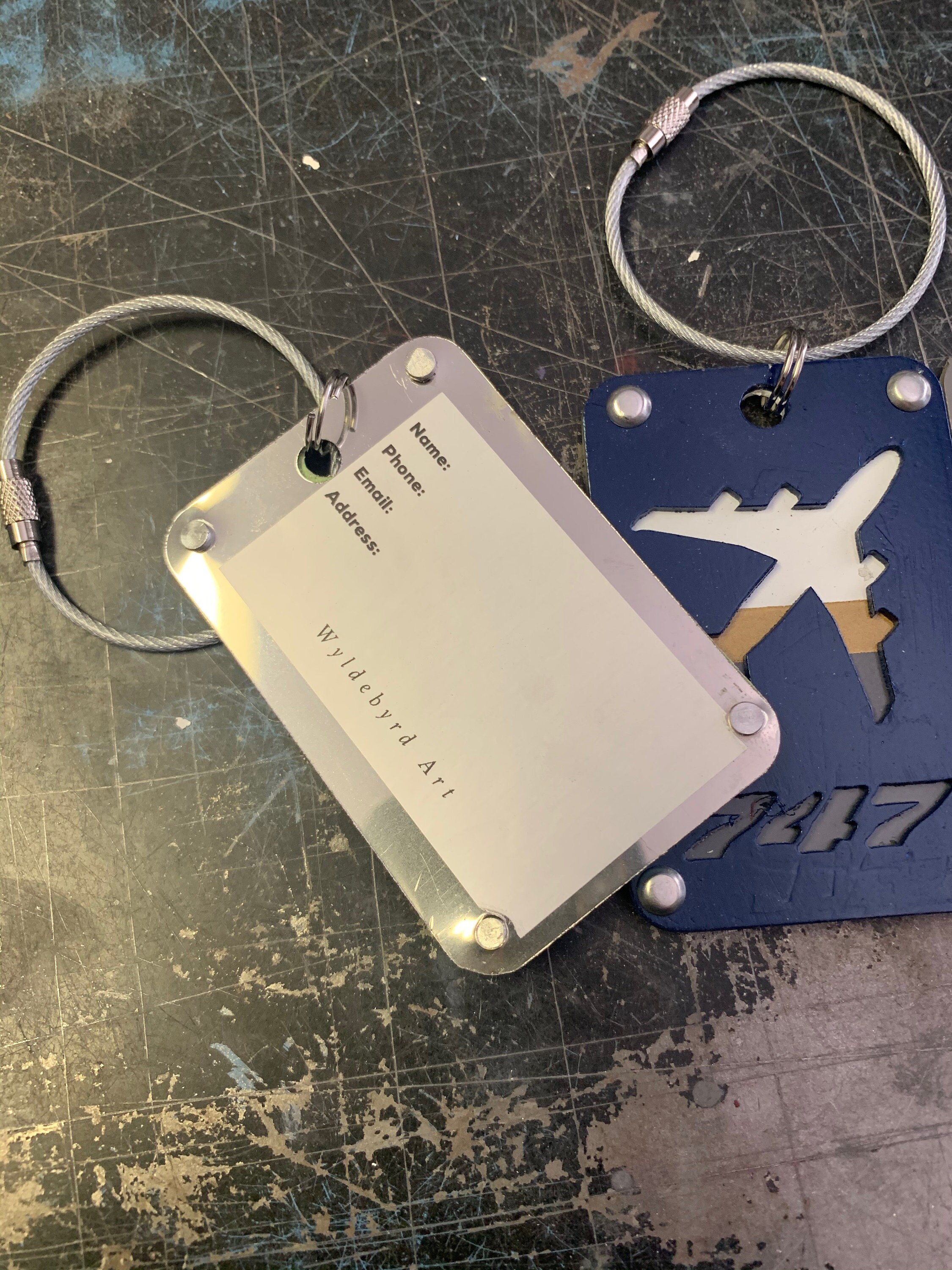 United Airlines B747 Luggage Tag Etsy