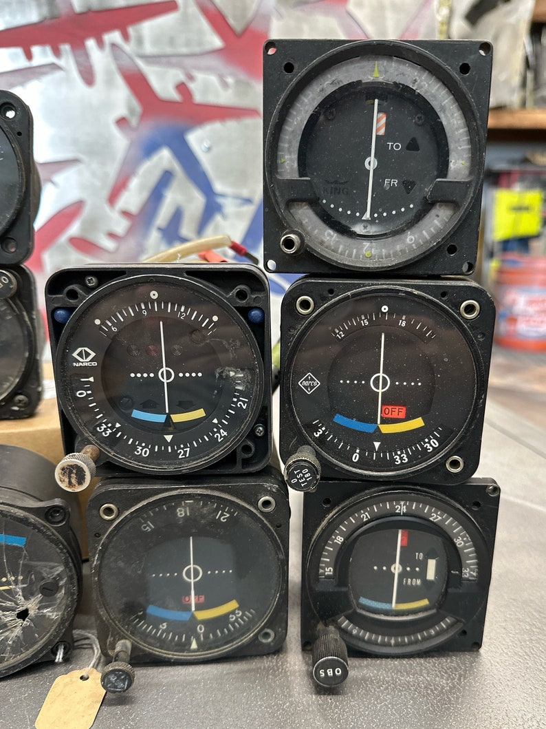 Retired Instrument Label Retired Aviation Cockpit Instrument - Course Selector Omni Indicator - Etsy