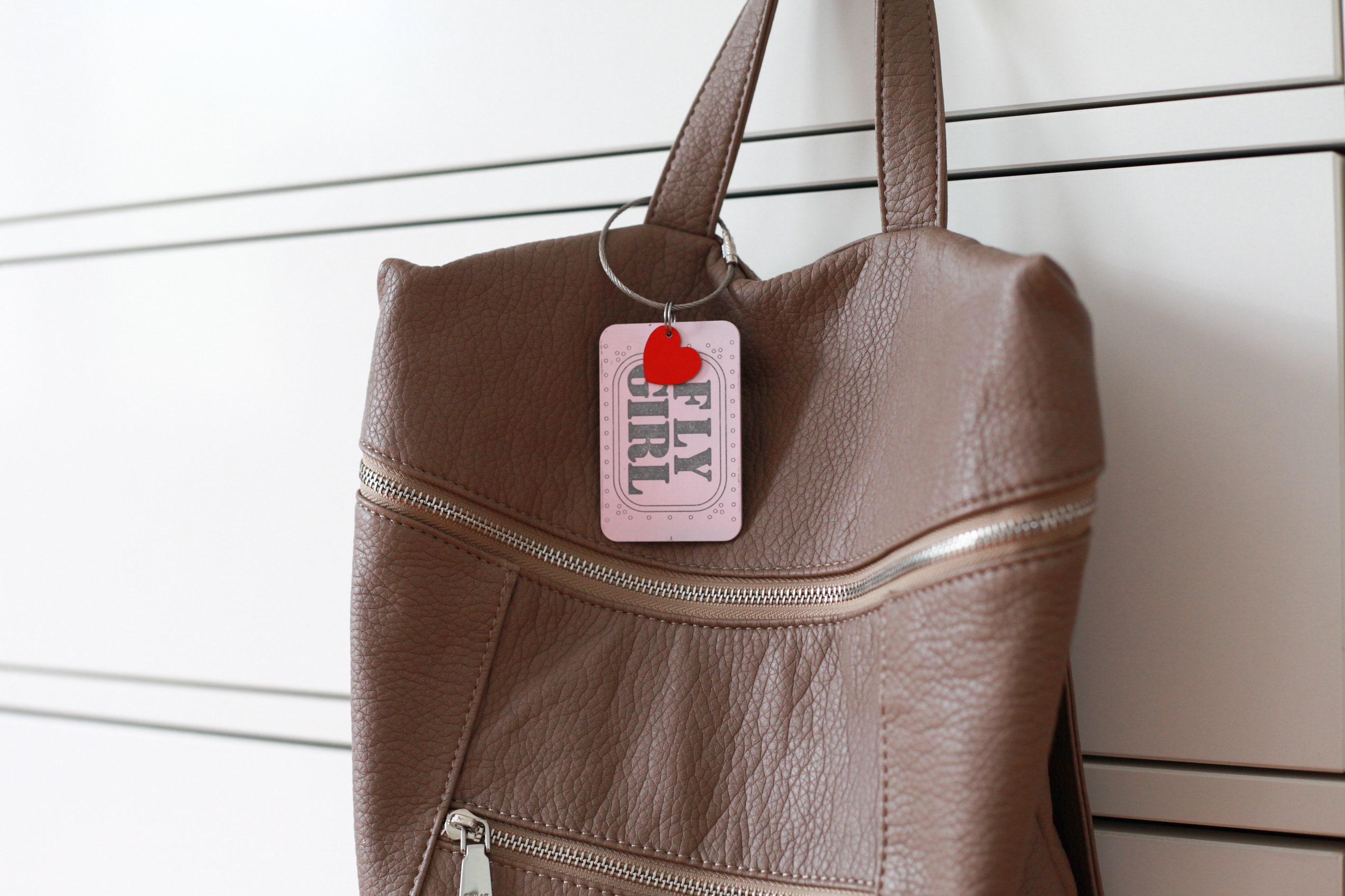 Fly Girl Luggage Tag With 737 Fuselage Heart Etsy