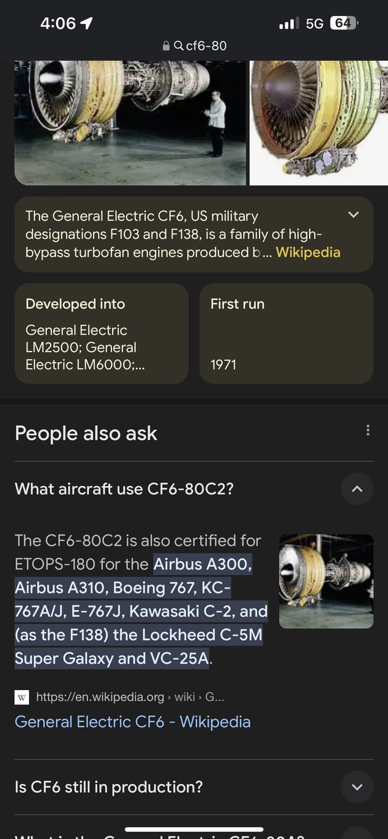 CF6 First Stage Engine Blade – Aircraft Part From B747, B767, A300 ...