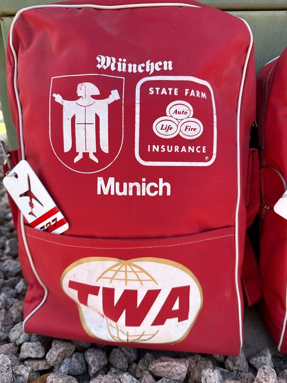 Vintage TWA Airline Bags With Aircraft Skin Luggage Tags. - Etsy