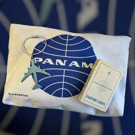 Conjunto de recordações da Pan Am: bolsa de viagem, etiqueta de - Main Image