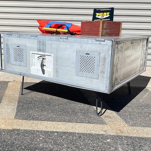 Retired Delta Airlines Atlas Full Size Galley Cart Coffee Table