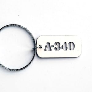 Air France and Finnair Airbus 340 fuselage Key Chain F-GNIF